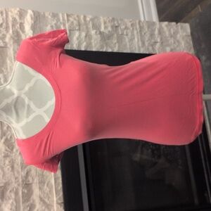 Lululemon Coral Pink Scoop Neck Tshirt